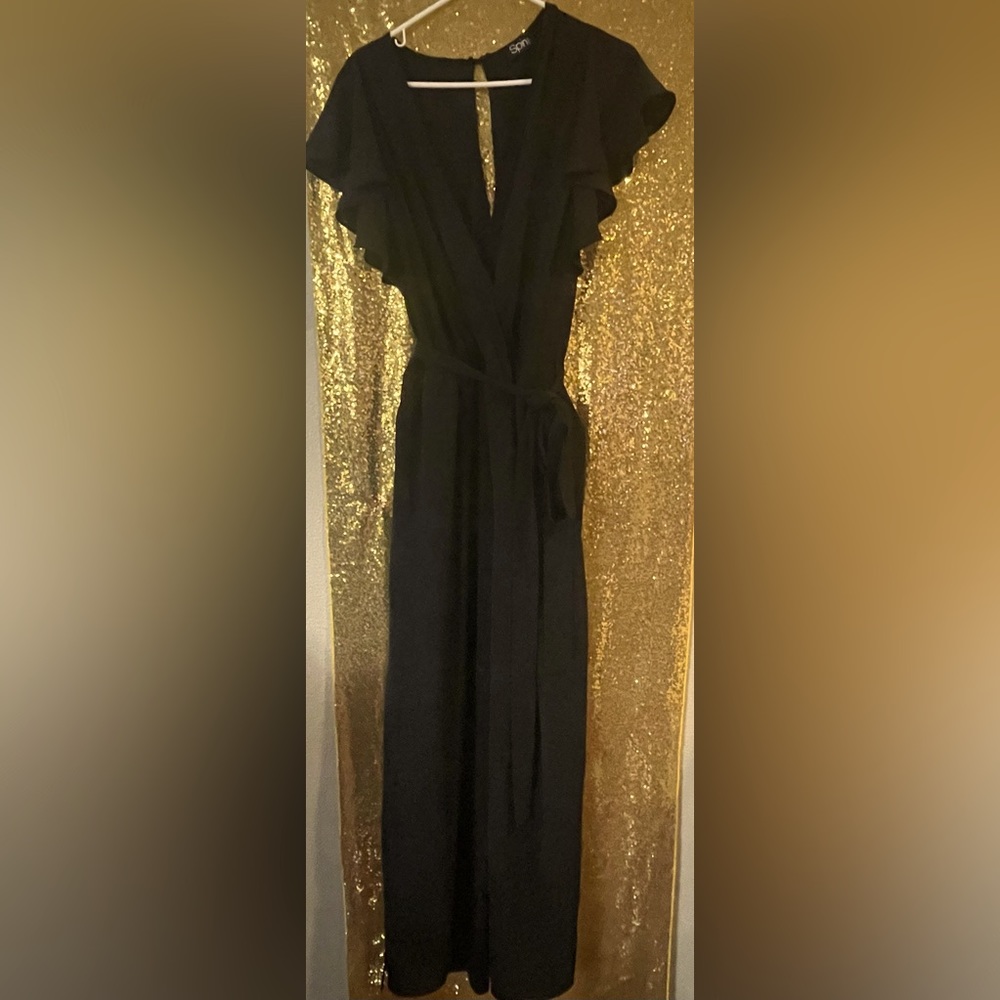 Boutique Black Spin Romper 2X